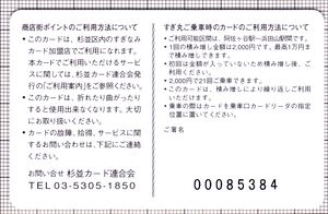 マルチすぎなみカード（非接触型）（裏）（画像提供：鉄みっち）