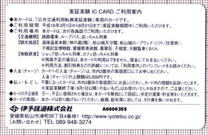 実証実験IC CARD（オレンジ）（裏）（画像提供：鉄みっち）